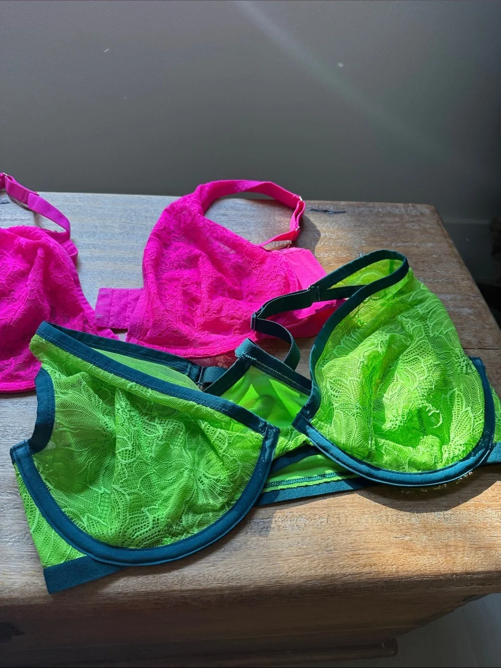 Cacique Lace Underwire Bras in Orange, Neon Pink, Purple & Lime